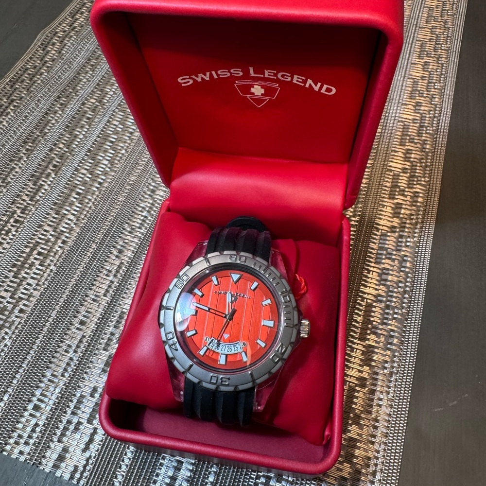 Swiss Legend Red and Black Watch